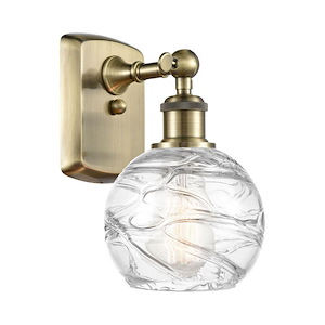Athens Deco Swirl - 1 Light Wall Sconce-9.13 Inch Tall and 5.88 Inch Wide - 1289556