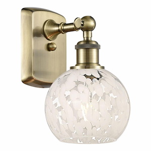 White Mouchette - 1 Light Wall Sconce In Modern Style-9 Inches Tall and 6 Inches Wide - 1330075