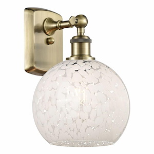 White Mouchette - 1 Light Wall Sconce In Modern Style-11 Inches Tall and 8 Inches Wide - 1330031
