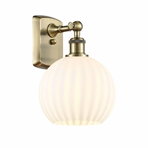 White Venetian - 1 Light Wall Sconce In Modern Style-11 Inches Tall and 8 Inches Wide - 1330014