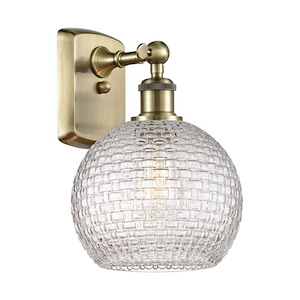 Athens - 1 Light Wall Sconce-11 Inch Tall and 8 Inch Wide - 1297708