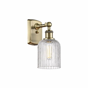 Bridal Veil - 1 Light Wall Sconce In Art Deco Style-10 Inches Tall and 5 Inches Wide - 1330029