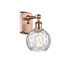 Athens Water Glass - 1 Light Wall Sconce-9 Inch Tall and 6 Inch Wide - 1297700