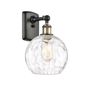 Athens Water Glass - 1 Light Wall Sconce-11 Inch Tall and 8 Inch Wide - 1297655