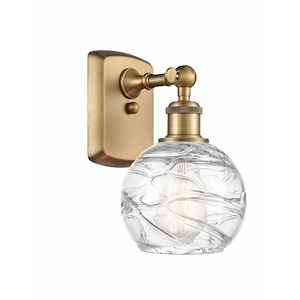 Athens Deco Swirl - 1 Light Wall Sconce In Industrial Style-11 Inches Tall and 6 Inches Wide
