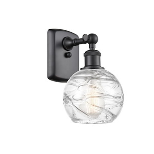 Athens Deco Swirl - 1 Light Wall Sconce In Industrial Style-11 Inches Tall and 6 Inches Wide - 1289556