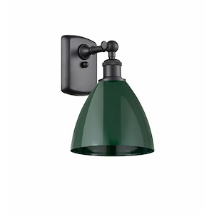 Plymouth Dome - 1 Light Wall Sconce In Industrial Style-10.75 Inches Tall and 7.5 Inches Wide