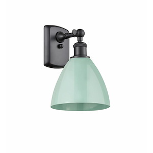 Plymouth Dome - 1 Light Wall Sconce In Industrial Style-10.75 Inches Tall and 7.5 Inches Wide - 1289552