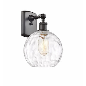 Athens Water Glass - 1 Light Wall Sconce In Industrial Style-13 Inches Tall and 8 Inches Wide - 1297655