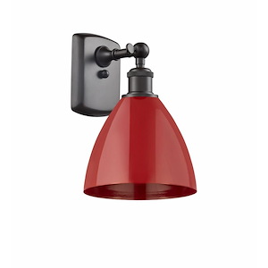Plymouth Dome - 1 Light Wall Sconce In Industrial Style-10.75 Inches Tall and 7.5 Inches Wide