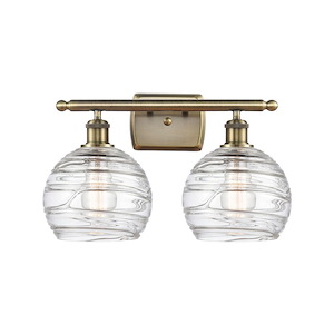 Athens Deco Swirl - 2 Light Bath Vanity-10.88 Inch Tall and 18 Inch Wide - 1289573