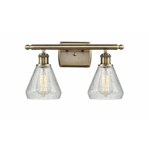 Conesus - 2 Light Bath Vanity In Industrial Style-12 Inches Tall and 16 Inches Wide - 1289592