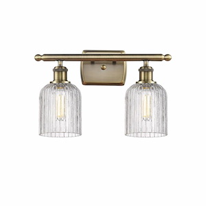 Bridal Veil - 2 Light Bath Vanity In Art Deco Style-10 Inches Tall and 15 Inches Wide - 1330126
