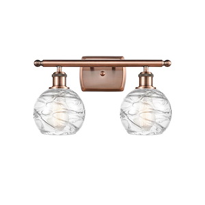 Athens Deco Swirl - 2 Light Bath Vanity-9.13 Inch Tall and 15.88 Inch Wide - 1289586
