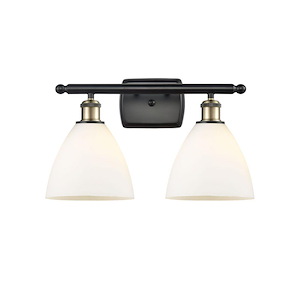 Bristol - 2 Light Glass Bath Vanity-10.5 Inch Tall and 17.5 Inch Wide - 1297682