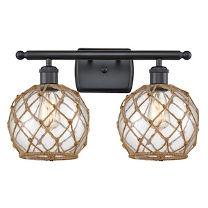 Farmhouse Rope - 100W 2 LED Bath Vanity-11 Inch Tall and 18 Inch Wide - 1428389