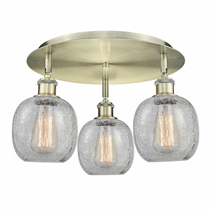 Belfast - 3 Light Flush Mount In Industrial Style-9.5 Inches Tall and 17.75 Inches Wide