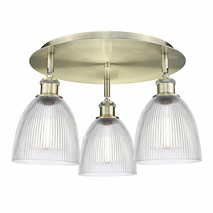 Castile - 3 Light Flush Mount In Industrial Style-9.5 Inches Tall and 17.75 Inches Wide