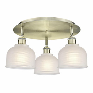 Dayton - 3 Light Flush Mount In Industrial Style-9 Inches Tall and 17.25 Inches Wide