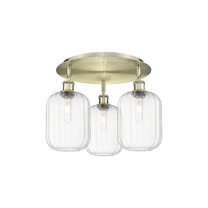 Preston - 3 Light Jar Flush Mount-14 Inch Tall and 19 Inch Wide - 1387683