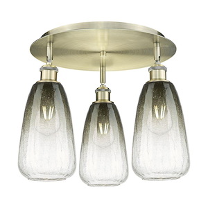 Brookhaven Almond - 3 Light Flush Mount-15 Inch Tall and 18 Inch Wide - 1387729