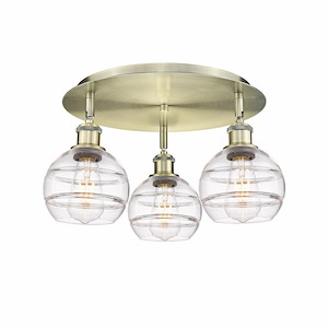 Rochester - 3 Light Flush Mount In Industrial Style-8.88 Inches Tall and 17.63 Inches Wide - 1330129