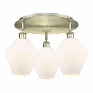 Cindyrella - 3 Light Flush Mount In Industrial Style-11 Inches Tall and 19.75 Inches Wide