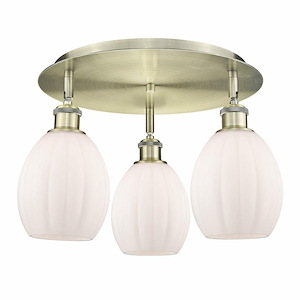 Eaton - 3 Light Flush Mount In Industrial Style-10.5 Inches Tall and 17.25 Inches Wide - 1330109