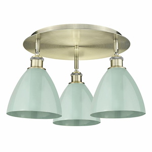 Ballston Dome - 3 Light Flush Mount In Industrial Style-10 Inches Tall and 19.25 Inches Wide - 1330137