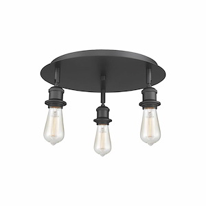 Ballston - 3 Light Flush Mount In Industrial Style-3.5 Inches Tall and 11.75 Inches Wide