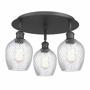 Salina - 3 Light Flush Mount In Industrial Style-9.5 Inches Tall and 16.75 Inches Wide