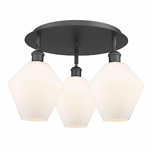 Cindyrella - 3 Light Flush Mount In Industrial Style-11 Inches Tall and 19.75 Inches Wide