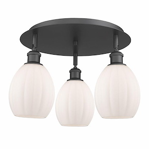 Eaton - 3 Light Flush Mount In Industrial Style-10.5 Inches Tall and 17.25 Inches Wide - 1330109