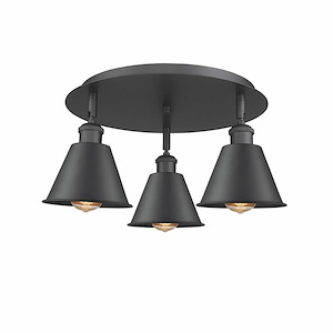 Ballston - 3 Light Flush Mount In Industrial Style-8 Inches Tall and 18.25 Inches Wide