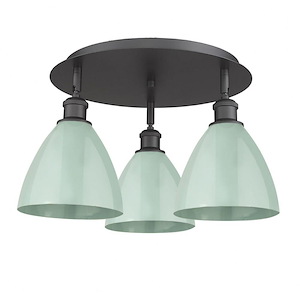 Ballston - 3 Light Flush Mount In Industrial Style-10.13 Inches Tall and 18.25 Inches Wide