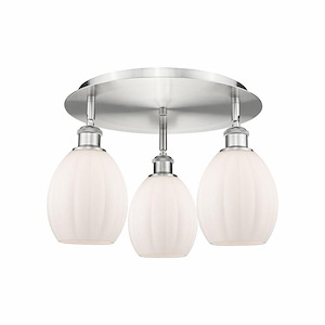 Eaton - 3 Light Flush Mount In Industrial Style-10.38 Inches Tall and 18.5 Inches Wide - 1297660