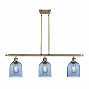 Bella - 3 Light Stem Hung Island In Industrial Style-10 Inches Tall and 36 Inches Wide - 1330139