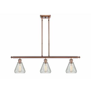 Conesus - 3 Light Island In Industrial Style-11 Inches Tall and 36 Inches Wide