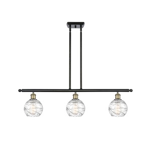 Athens Deco Swirl - 3 Light Stem Hung Island-8.63 Inch Tall and 36 Inch Wide - 1289582