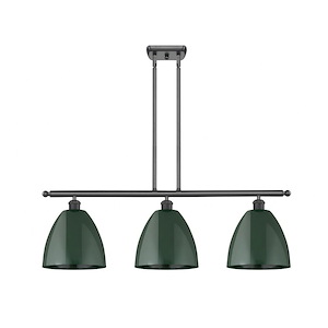 Plymouth Dome - 3 Light Island In Industrial Style-12.38 Inches Tall and 36 Inches Wide - 1289626