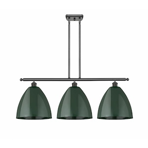 Plymouth Dome - 3 Light Island In Industrial Style-14.25 Inches Tall and 38.5 Inches Wide - 1289596