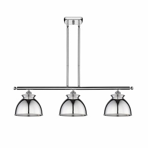 Adirondack - 3 Light Stem Hung Island In Art Deco Style-11 Inches Tall and 36 Inches Wide - 1316769