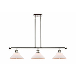 Orwell - 3 Light Stem Hung Island In Industrial Style-9 Inches Tall and 36 Inches Wide