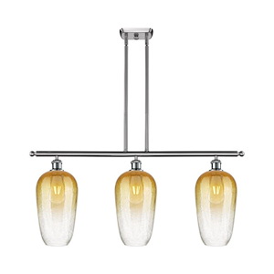 Brookhaven Flute - 3 Light Stem Hung Island-15.5 Inch Tall and 36 Inch Wide - 1427689