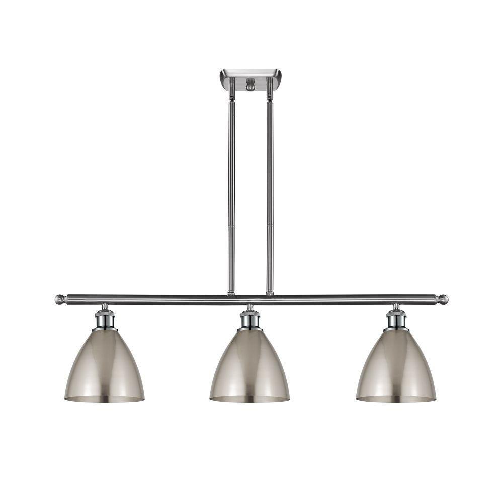 Innovations Lighting 516-3I-SN-MBD-75-SN-LED Bristol - 100W 3 LED Stem hung Island-10 Inch Tall and 36 Inch Wide