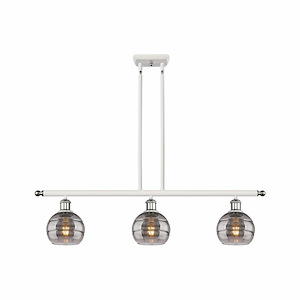 Rochester - 3 Light Stem Hung Island In Industrial Style-8.38 Inches Tall and 36 Inches Wide
