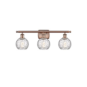 Athens Water Glass - 3 Light Bath Vanity-9 Inch Tall and 26 Inch Wide - 1297626