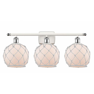 Farmhouse Rope - 3 Light Bath Vanity In Industrial Style-13 Inches Tall and 26 Inches Wide - 1289661