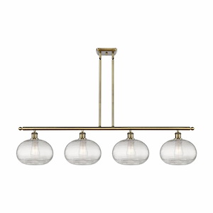 Ithaca - 4 Light Stem Hung Island In Industrial Style-10 Inches Tall and 48.25 Inches Wide - 1330169