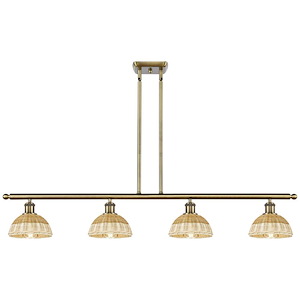 Bristol Natural II - 4 Light Stem Hung Island-7.75 Inch Tall and 48 Inch Wide - 1387770